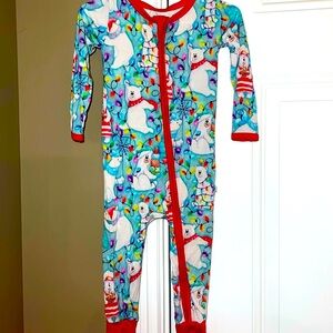 Polar Bear Christmas lights Bamboo zippy